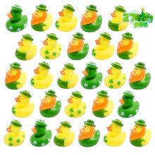 27 PCS St. Patrick's Day Rubber Ducks, Mini 2.16" Duckies voor Kids, Feestaccessoires