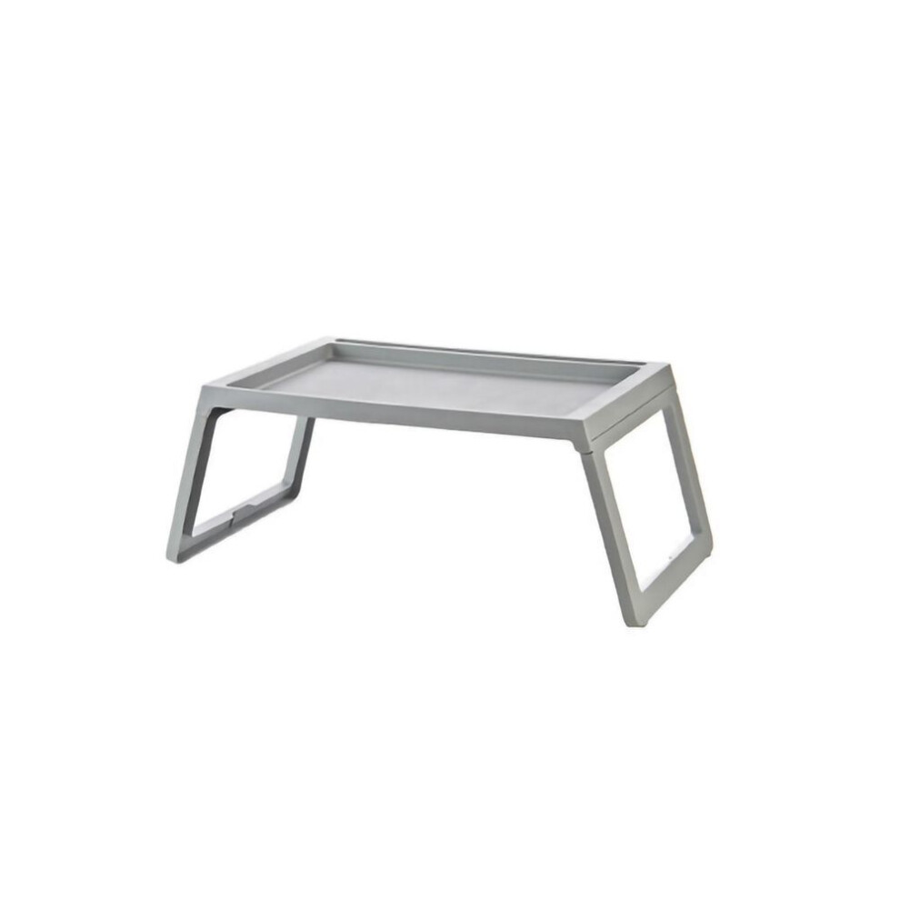 (gray, 68x35.8x27.5cm) Laptop Bed Desk Pp Folding Simple Downward Grooved Design Lap Desk Bed Table With Charging Hole For