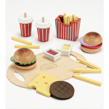 Pillowhale tr?lege madleget?j til b?rn Lad som lege K?kkentilbeh?r til sm?b?rn Tr?lege Fastfood hamburgers?t P?dagogisk leget?j Gave til drenge p