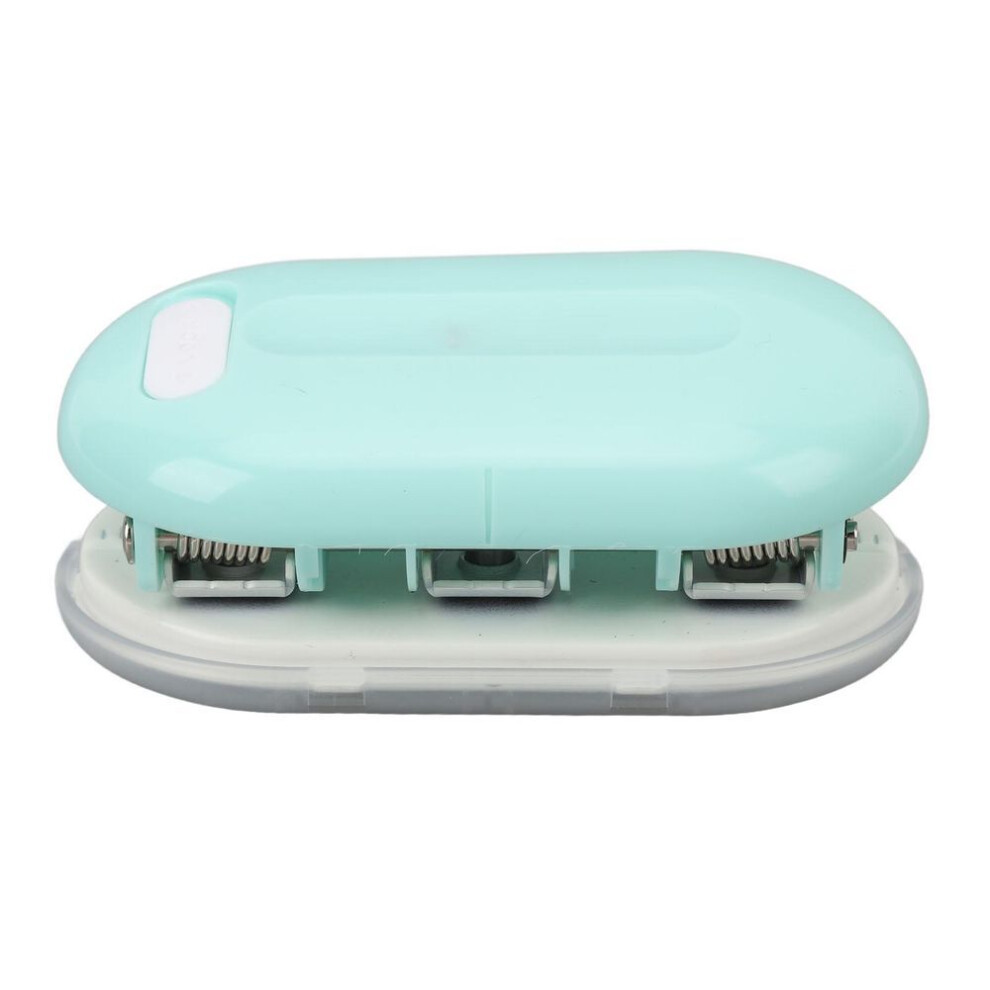 (green) 3 Hole Puncher Diy Mini Handheld Paper Punch Loose Leaf Manual Punching Machine For Home Dorm