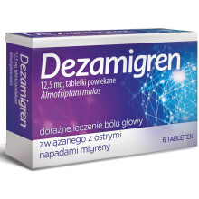 Dezamigren 12.5 mg 6x pain killer tablets for heavy migraine migrene