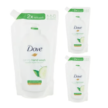 3 x 500ml Dove Go Fresh Cucumber & Green Tea Liquid Hand Wash Refill