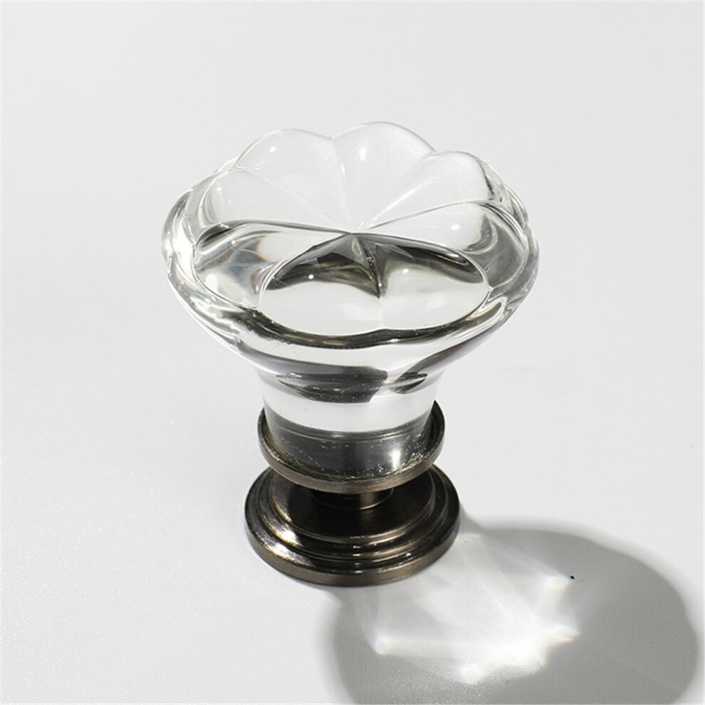 Handle Cabinet Door Wardrobe Handle Eight Petal Flower Shaped Door Handle Crystal Handle-image-OPC-PJ65QWH-NEW