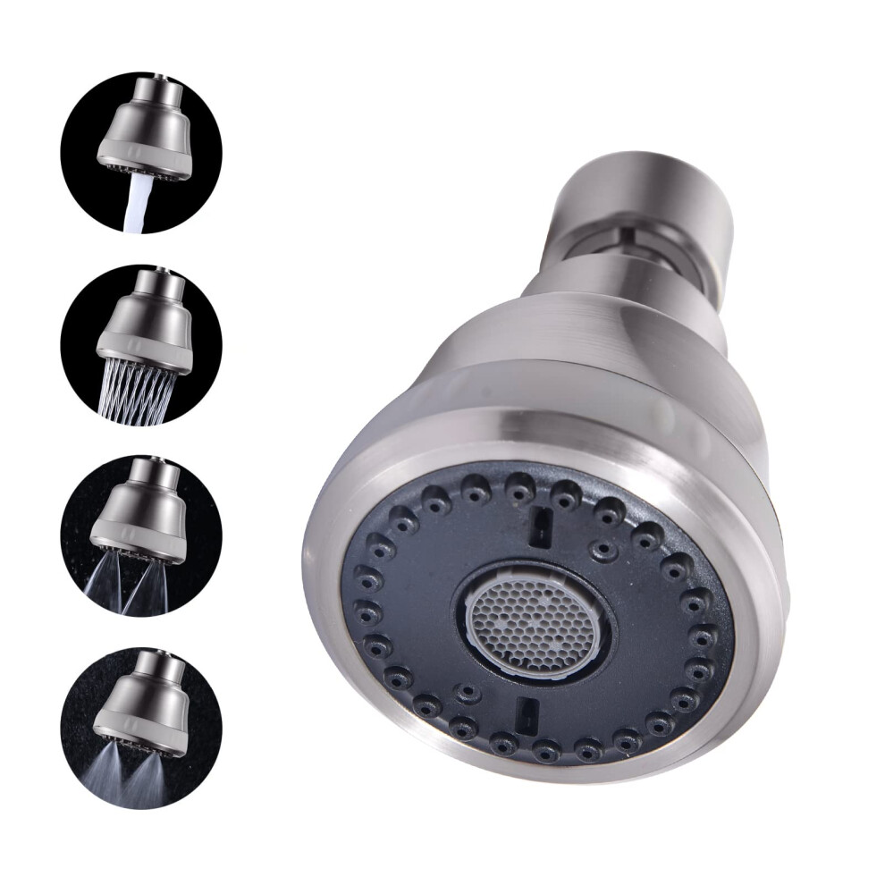 4 Spray Modes Faucet Aerator Brushed Nickel Kitchen Faucet Aerator Sink Sprayer Attachment 55/64 Inch Female Thread 448763309075
