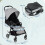 AIYAPLAY Travel Stroller with Easy Folding, Lightweight Pushchair Light Grey 3