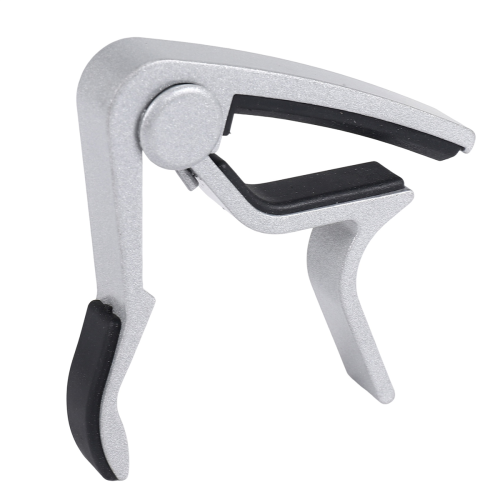 Perfect Folk Acoustic Guitar Trigger Change Capo Silver 2