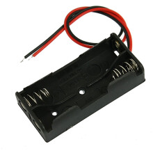 (R) Schwarzer Kunststoff Batterie Halter 2 x 1,5 V AAA