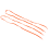 Sneaker- 8 Mm Breites Orangefarbenes Flaches SchnüRsenkel-Paar 7
