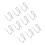 10 Stueck Vorhang Draperie Pin Haken - silbrig 3