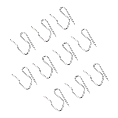 10 Stueck Vorhang Draperie Pin Haken - silbrig 2
