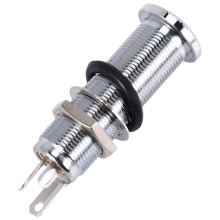 1/4 Chrom Zylinder buendig montiert Buchse fuer E-Gitarre Bass