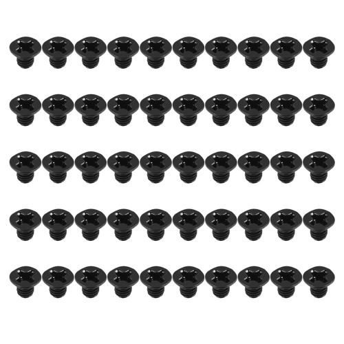 50 Pcs M3x4mm Screws Replacement Black for Laptop Hard Drive 1