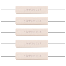 (R) 5 x 10W 20 Ohm 5% Draht Keramik Zement Widerstand