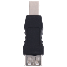 USB Druckeradapter Typ A weiblich zu B maennlich Adapter Schwarz Silber Ton