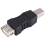 USB Druckeradapter Typ A weiblich zu B maennlich Adapter Schwarz Silber Ton 8