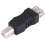 USB Druckeradapter Typ A weiblich zu B maennlich Adapter Schwarz Silber Ton 6