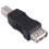 USB Druckeradapter Typ A weiblich zu B maennlich Adapter Schwarz Silber Ton 7