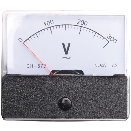 Rectangle AC 0-300V Gauge Analog Panel Meter Voltmeter DH670 2