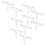 Plastic Tee Shape Aquarium 3-Way Air Valve Connectors 10 Pcs White 3