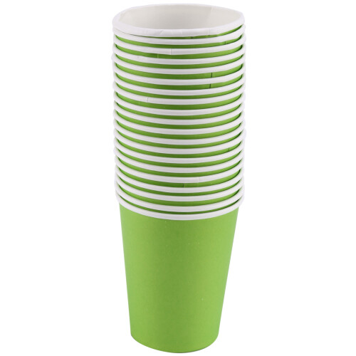 20x Paper Cups Solid Colours Birthday Catering green 1