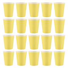 20x Paper Cups Solid Colours Birthday Catering yellow