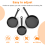 1/12 Scale 3pcs Dollhouse Miniature Frying Pans Cooking Pot Black 9