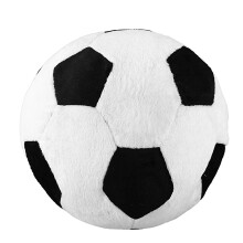 Sport Ball Throw Pillow gefuellt weichen Pluesch Spielzeug fuer Kleinkind Baby Kinder Geschenk, 8 L x W H, schwarz