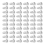 60pcs M2 x 4mm 304 Edelstahl Rundkopfschrauben Bolzen 4