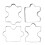 Edelstahl Fondant Kuchen Plaetzchen Ausstechform Puzzle Form 4 Stueck 1