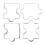 Edelstahl Fondant Kuchen Plaetzchen Ausstechform Puzzle Form 4 Stueck 4