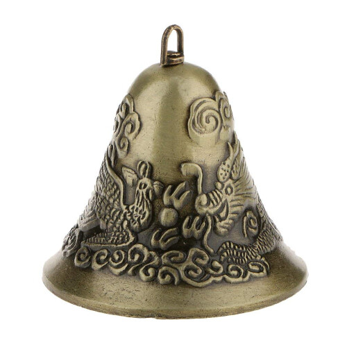 Mini-Feng Shui chinesischen Drachen Charm Bell und Phoenix Figur