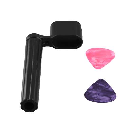 String + 2 Picks Kurbel , schwarz mit Pin-Puller und