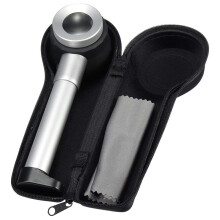 Hand 45X Falten Leinen Tester Metall Lupen Tuch Faden ZäHler Lupe mit Licht Kalibrierung