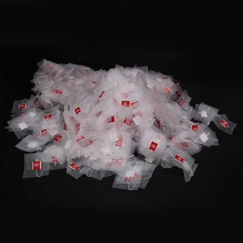 1000 Stücke 5.5 X 7Cm Pyramide Tee Beutel Filter Nylon Einzelne Schnur Aufkleber Transparenter Leerer 2