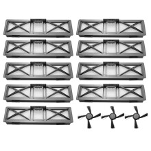 9X Hepa Filter 3X Seiten BüRste für D3 D4 D5 D6 D7 D70 D75 D80 D85 Verbundene Botvac 75E 80 85 BüRsten Teile