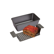 12 Chicago Metallisch Professional Gesunde Hack Braten Pfanne Anti Haft Grill Schale Rechteckige Laib mit Einsatz Gestell