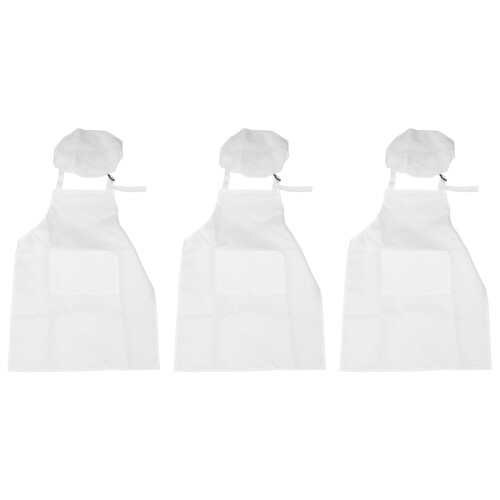 6-Piece Children's Apron and Chef Hat Set Adjustable 1