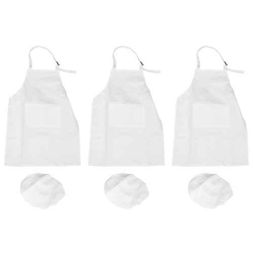 6-Piece Children's Apron and Chef Hat Set Adjustable 2