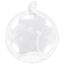 8Cm HäNgende Glas Blumen Pflanzen Vase Stand Halter Terrarium Container Kerzen Teelicht Wohnkultur
