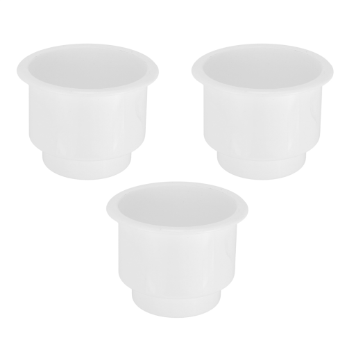 3Pcs Plastic Can Holder with Drain for Boat Car Marine Rv (White) 2