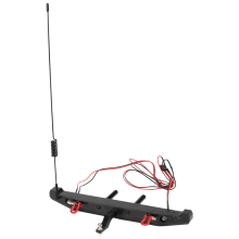 Heck Stoß Stange Aus Metall mit LED Licht Antennen Haken für 1:10 RC Crawler Auto TRX4 Axial SCX10 90046