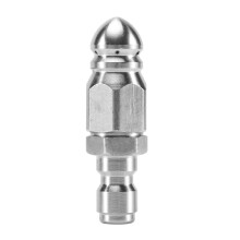 Hochdruck Reiniger Sewer Jetter DüSe mit Edelstahl, Langlebige Kanalisations DüSe, 1/4 Schnell Anschluss