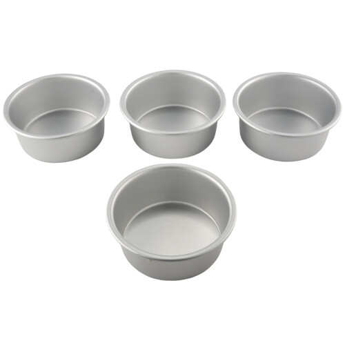 4 Inch Small Cake Pan Set of 4, Baking Round Pans Tins Bakeware 1