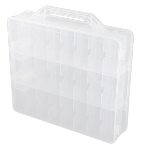 48 Cells 2 Layer Nail Polish Organizer Portable Clear Storage Case 1