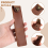 Leather Pen Pouch Holder Single Bag Case with Snap Button-Brown 7