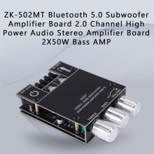 -502MT Bluetooth 5.0 Subwoofer VerstäRker Platine 2,0 Kanal Hoch Leistungs Audio Stereo 2X50W Bass AMP