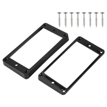2 StüCke Schwarz Gebogen Humbucker Pickups Rahmen Ringe für Elektor Gitarre