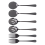 Stainless Steel Buffet Catering Party Spoons and Forks Set Black 4