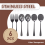 Stainless Steel Buffet Catering Party Spoons and Forks Set Black 7