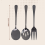 Stainless Steel Buffet Catering Party Spoons and Forks Set Black 9